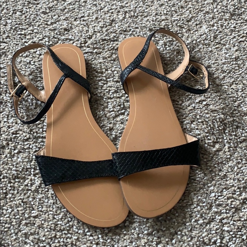 Banana Republic Black Snakeskin Sandals